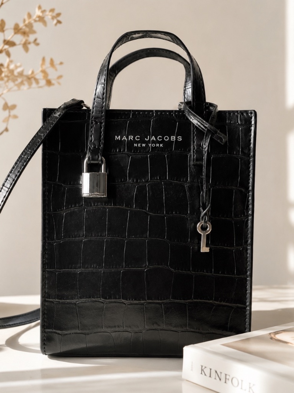 Marc Jacobs Mini Croc Embossed Leather Tote
